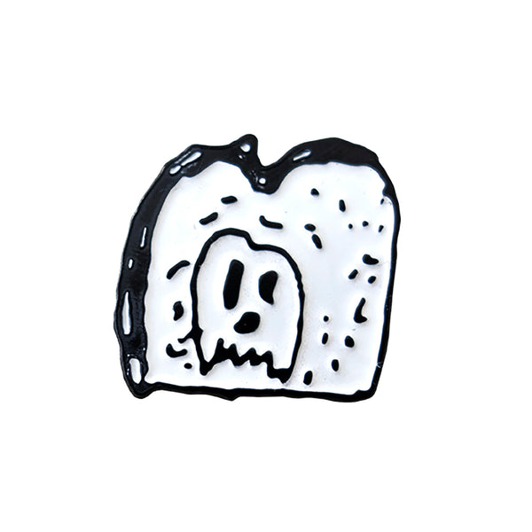 toast ghost enamel pin